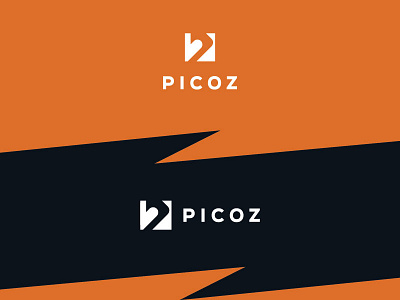 Picoz branding creative design letter logo mark modern p unique