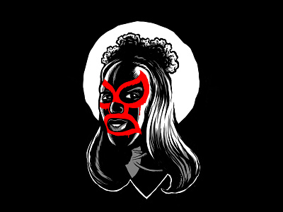 Luchadora design illustration lucha libre luchador procreate procreate art