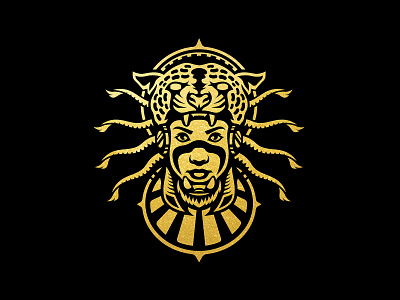Warrior aztec branding design illustration illustrator logo vector warrior