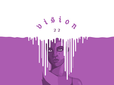 Vision 22 2022 design eyes illustration illustrator mural art paint purple street art vector vision wall art woman