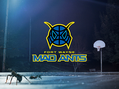 Fort Wayne Mad Ants ants ants logo basketball basketball logo branding design fort wayne illustration illustrator indiana logo mad mad ants sports sports logo vector