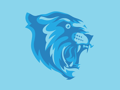 The Lioness animal logo blue branding design illustration illustrator lion lion logo lioness logo vector
