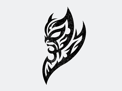 The Luchador black and white branding design illustration illustrator logo lucha libre luchador mask tribal tribal art vector wrestling