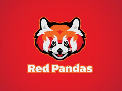 Red Pandas branding design illustration illustrator logo panda red panda sports logo vector