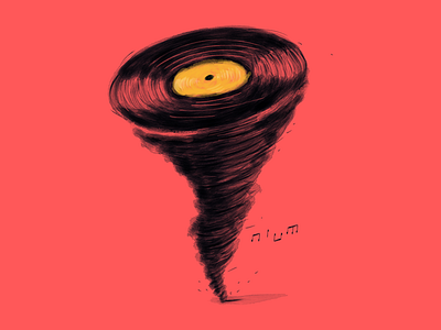 #6 alejandromilàstudio conceptual illustration hurricane illustration illustrator music tornado vector vinyl