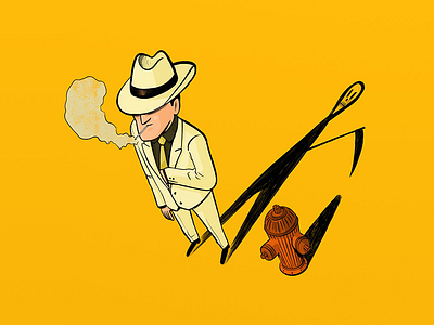 #8 alejandromilàstudio conceptual illustration death gangster illustration illustrator mafia mobster new york the godfather vector yellow