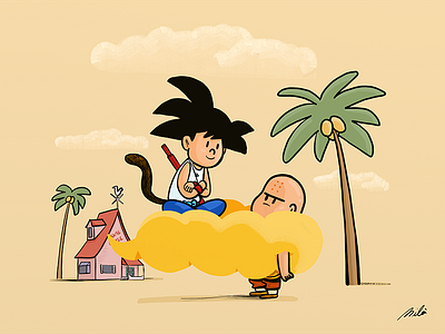 Old Memories... alejandromilastudio doodle dragonball drawing flyingnimbus goku illustration kamehouse アニメ クリリン ドラゴンボール 孫悟空