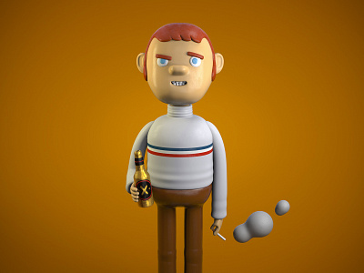 Thank God is Thursday! 3d alejandromila beer beer time c4d character character design cinema4d illustration