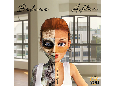 Before And After Poster 3d collage contemporary art poster selfie