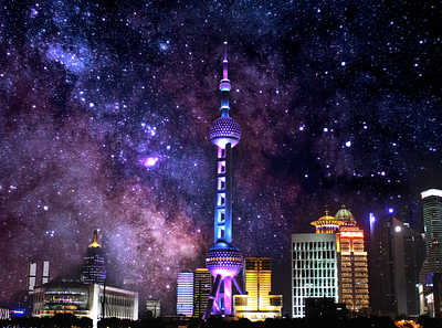 Shanghai by Night china doubleexposure photography photoshop shanghai travel