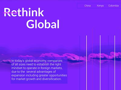 Rethink Global business global hero image international landing page markets