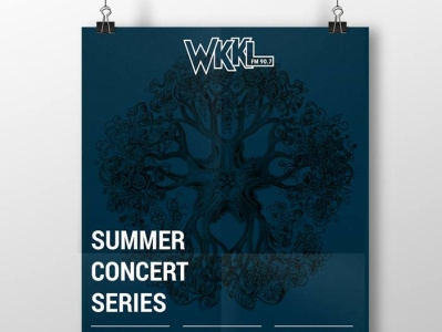 WKKL Summer Concert Series branding graphic design