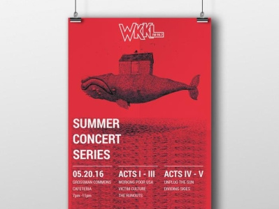 WKKL Summer Concert Series graphic design illustration