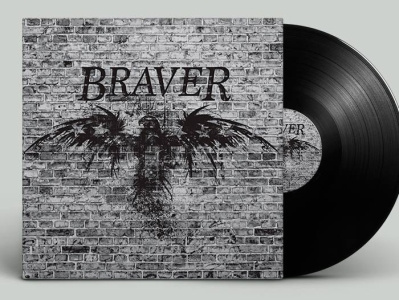 Braver Album Cover graphic design