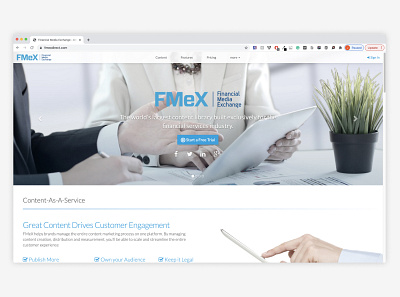 FMeX Marketing site branding design marketing mobile responsive ui website