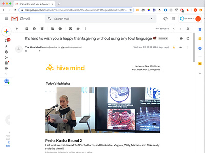 Hive Mind email template