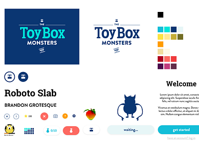 Toy Box App Style Tile app branding design graphic design illustration typography ui ux