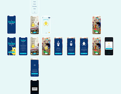 Toy Box High-Fidelity Screen Flow app ui ux