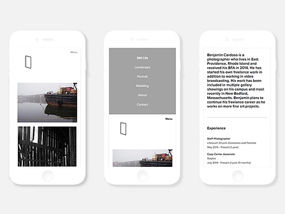 Benjamin Cardoso Photography branding design graphic design logo marketing mobile responsive typography ui ux website