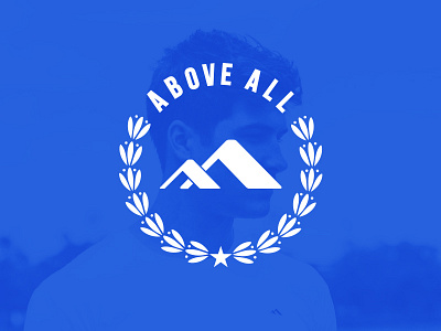 Above All activewear apparel australia blue brand branding emblem fitness logo marca monogram sport