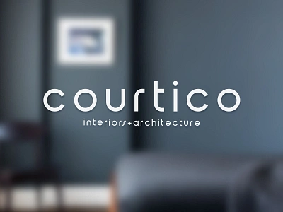 courtico architecture blue branding interior design logotipo logotype minimal modern moderno oias typography wordmark