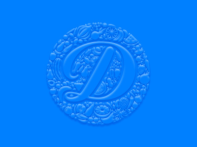 Delia López Nutrióloga / Nutritionist 3d blue d emblem logo logotipo monogram nutriologa nutrition oias