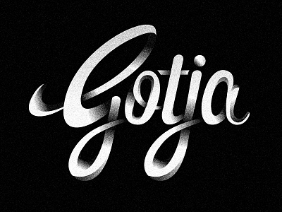 Gotja calligraphy cursive custom lettering ligature script typography wordmark буквенное каллиграфия леттеринг надпись