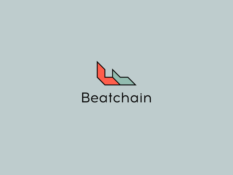 Beatchain дизайн логотипа вектор логотип брендинг. идентичность графический дизайн