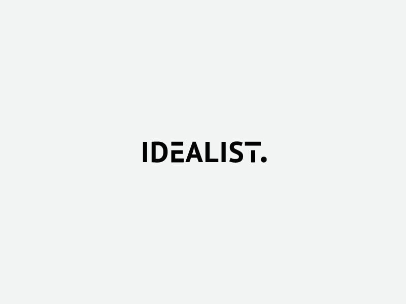 Idealist вектор логотип дизайн дизайн логотипа брендинг. идентичность графический дизайн