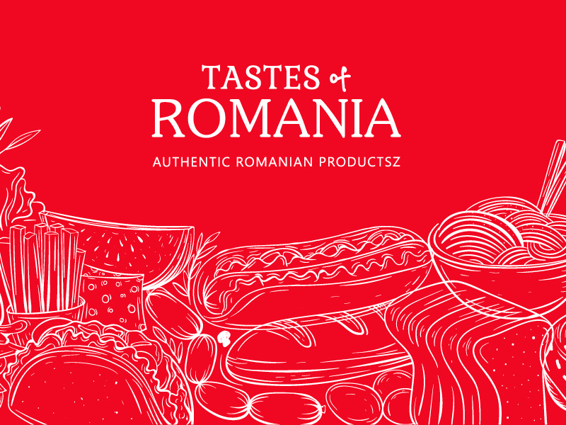 Tastes Of Romania иллюстрация дизайн вектор дизайн логотипа логотип идентичность брендинг. графический дизайн