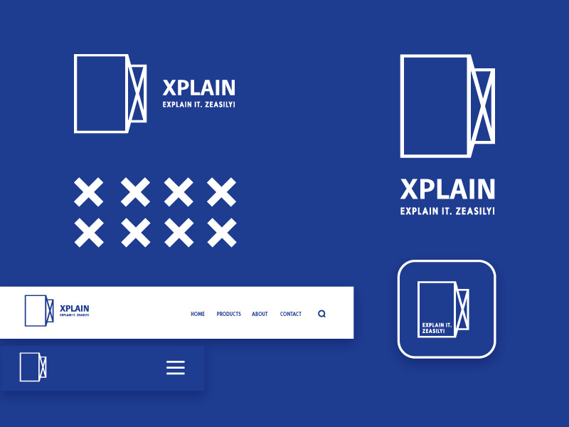 Xplain дизайн вектор логотип дизайн логотипа идентичность брендинг. графический дизайн