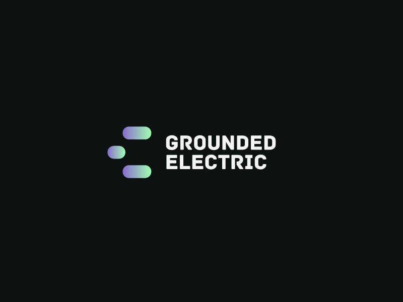Grounded Electric вектор дизайн дизайн логотипа логотип брендинг. идентичность графический дизайн