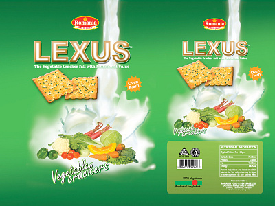 Lexus Vegetable Crackers Packaging (Tin) biscuit cracker packaging tin cans wrapping