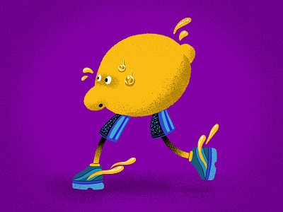 Making Lemonade character characterdesign color drawing graphic design illustration lemon procreate stipple texture