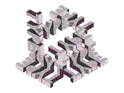 TYPE 3d experimental font illustration isometric letter texture typography vector