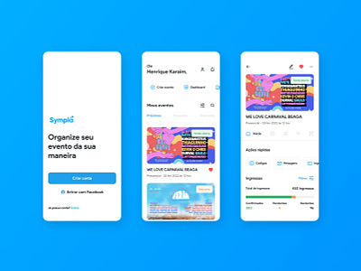 Sympla organizador app design icon mobile ui ux