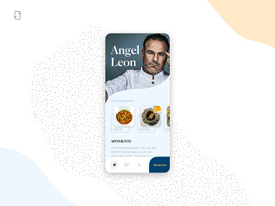 Angel Leon — Aponiente by Octavio Vercetti booking chef food food app masterchef menu menu card menu design mobile app mobile ui plate restaurant restaurant app sea ux ux design waves