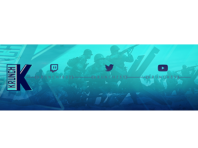 Krunch Banner Twitch banner design gaming graphics logo twitch