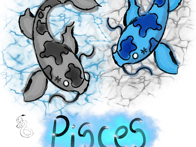 Pisces piece zodiac signs pisces illustration