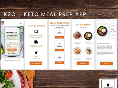 K20 Meal Prep App adobe xd design mockup xd design