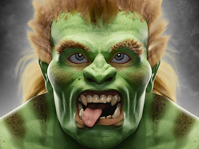 Blanka 3d blender illustration sculpt