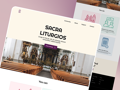 Sacra Liturgios Landing page design landing landing page layout logo simple typogaphy typography ui ux web website