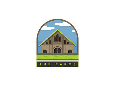 The Farms Logo farm farmhouse illustration logo vector