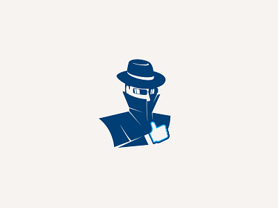 Thumbs up detective affinity designer agent character design detective illustration logo vector