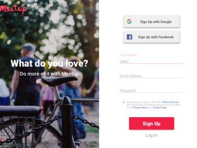 Daily 001 - Sign Up 100 days of ui challenge daily ui challenge