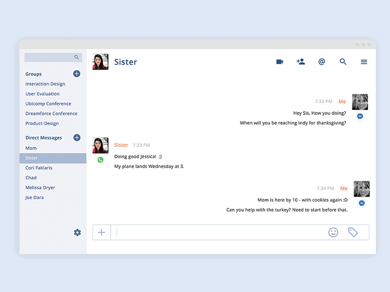 Chat App ui ux