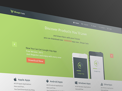 Store .. design green layout web