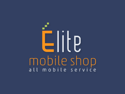 Elite Logo brand concept flat logo mobile shop