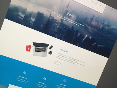 Cms New Project about blue cms company design featured services site ui ux web whit