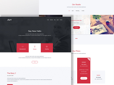 JAYDA - Creative One Page blog company contact flat one page personal portfolio services showcase ui ux web